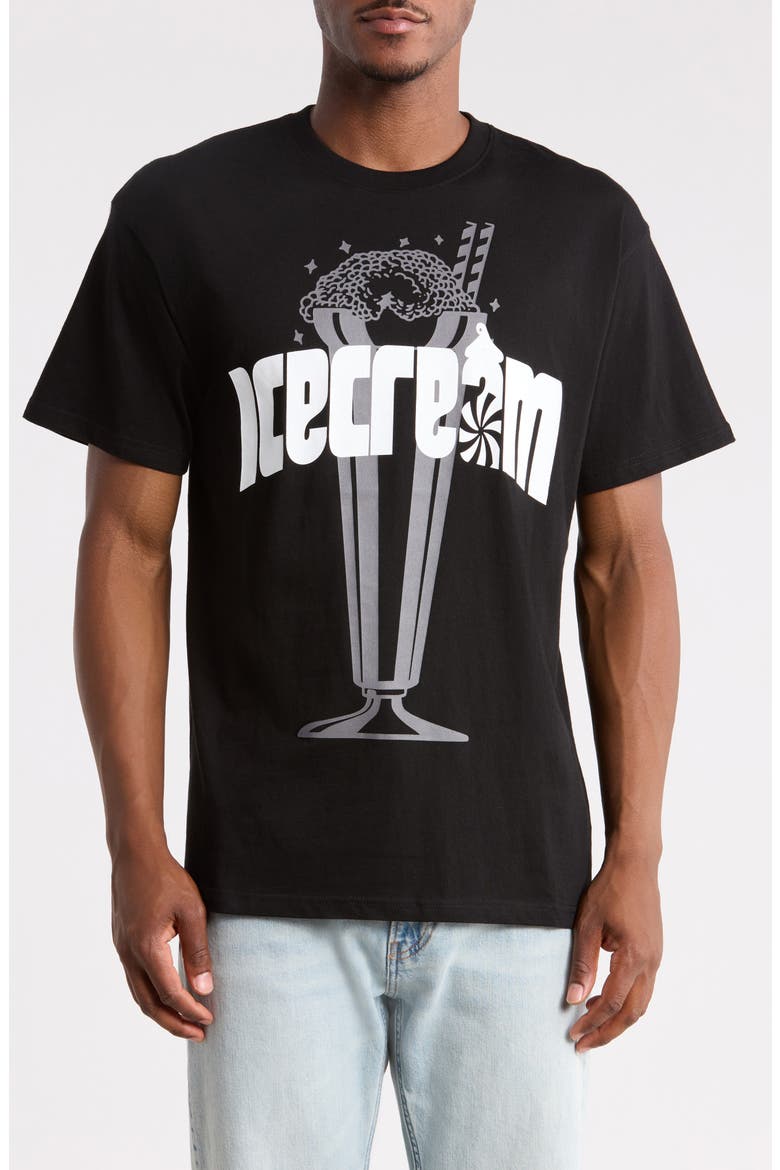 Chrome Cotton Graphic T-Shirt, Main, color, BLACK