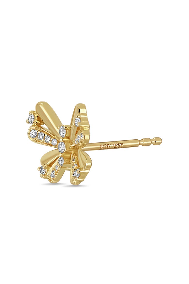 Icon Diamond Butterfly Stud Earrings, Alternate, color, 18K YELLOW GOLD