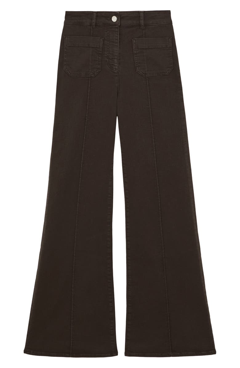 Reiss Sakura Patch Pocket Wide Leg Jeans, Alternate, color, Chocolate Brown