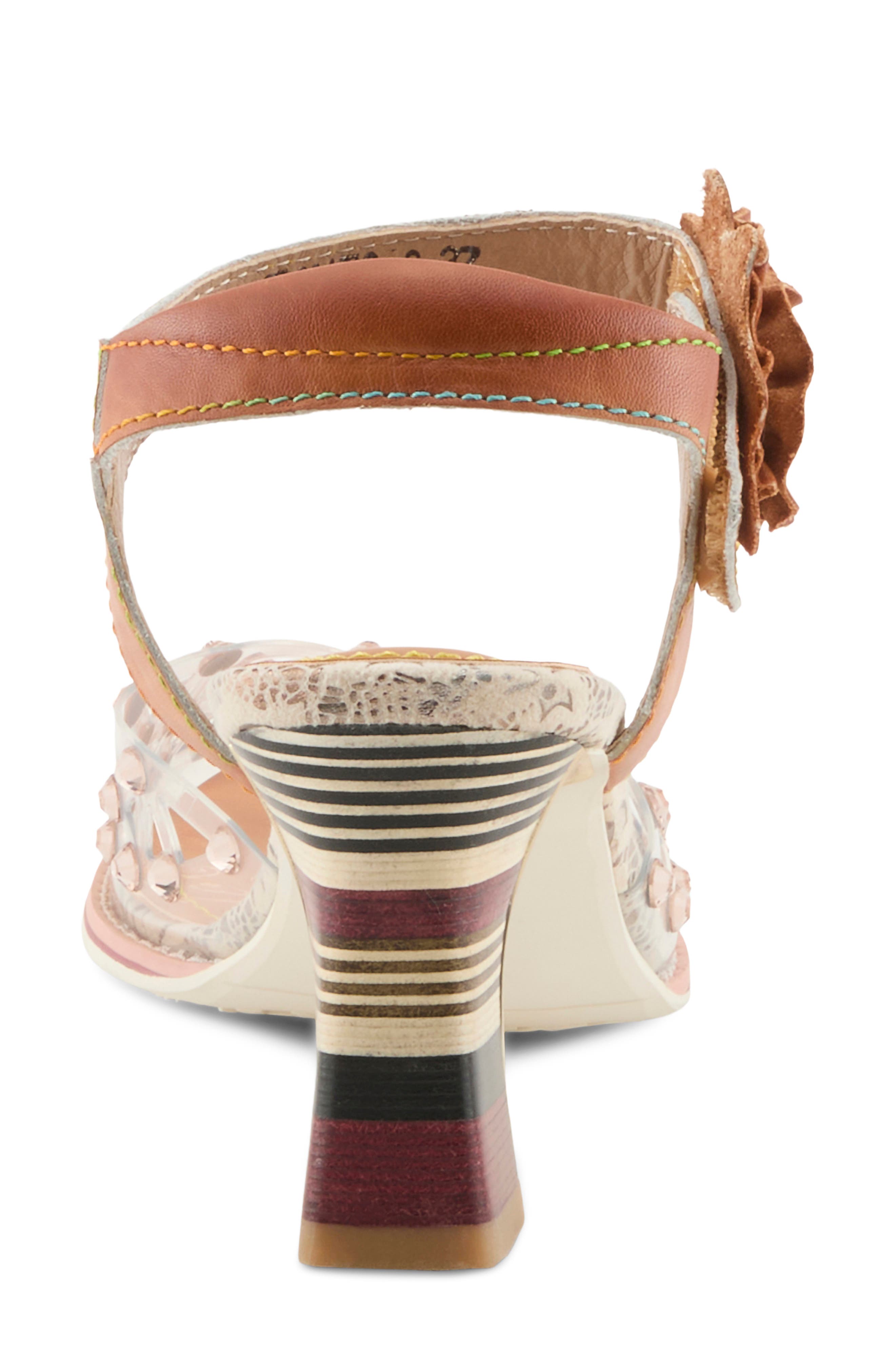 L'Artiste by Spring Step Sassylady Ankle Strap Sandal, Alternate, color, Camel Multi