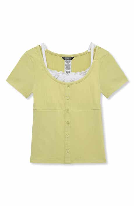 Truce Kids' Layered Rib Knit Top