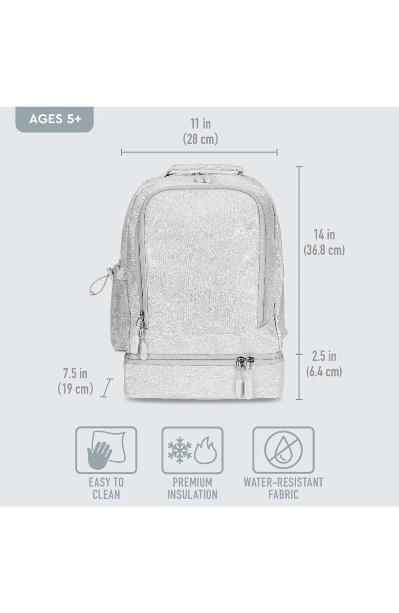 BENTGO Kids' Backpack with Insulated Lunch Pocket, Alternate, color, Grey