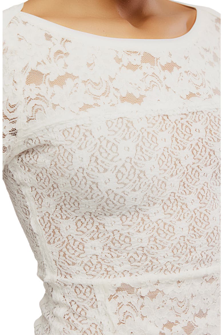 Bell Sleeve Sheer Cotton Blend Lace Top, Alternate, color, SUGAR SWIZZLE