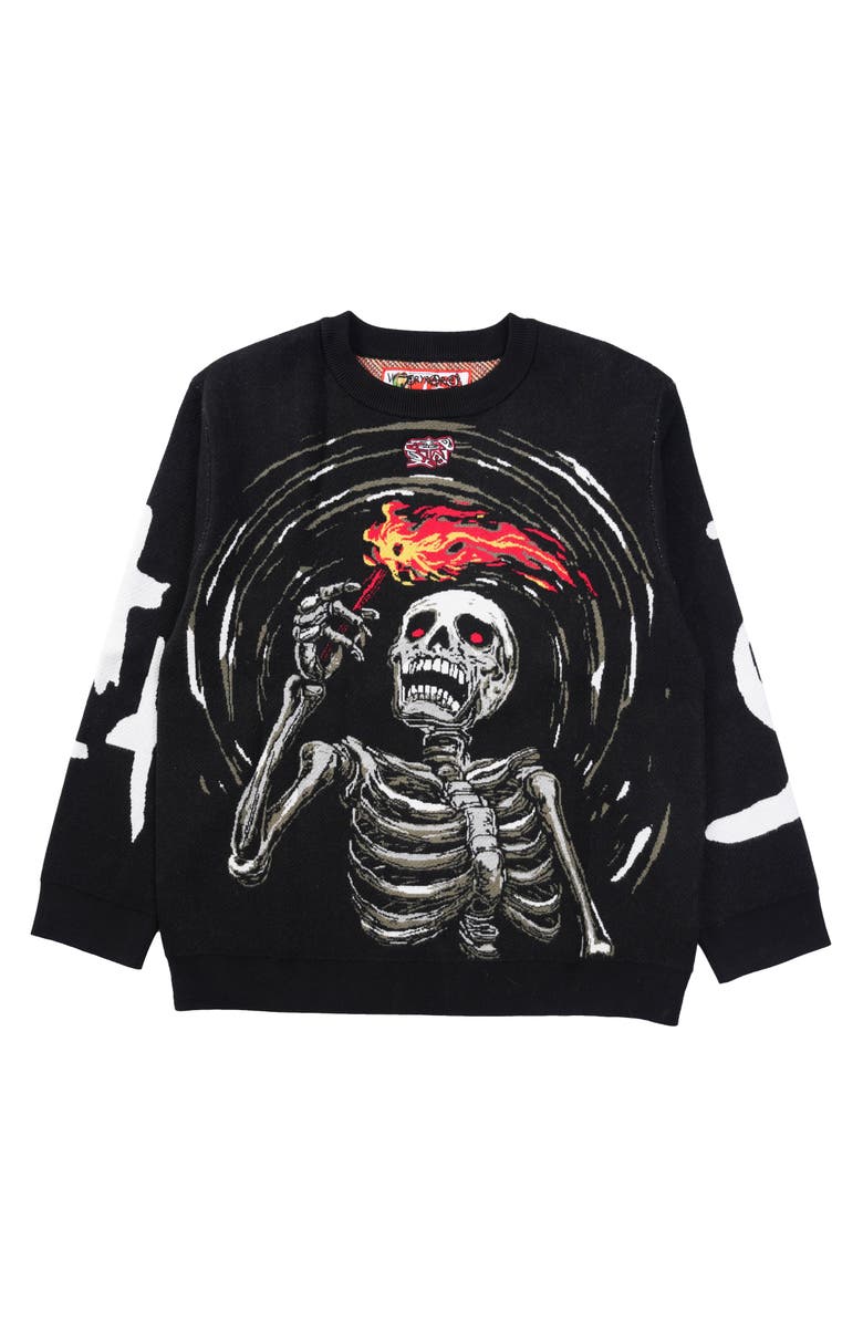 VERYRARE Flame Crewneck, Main, color, Black