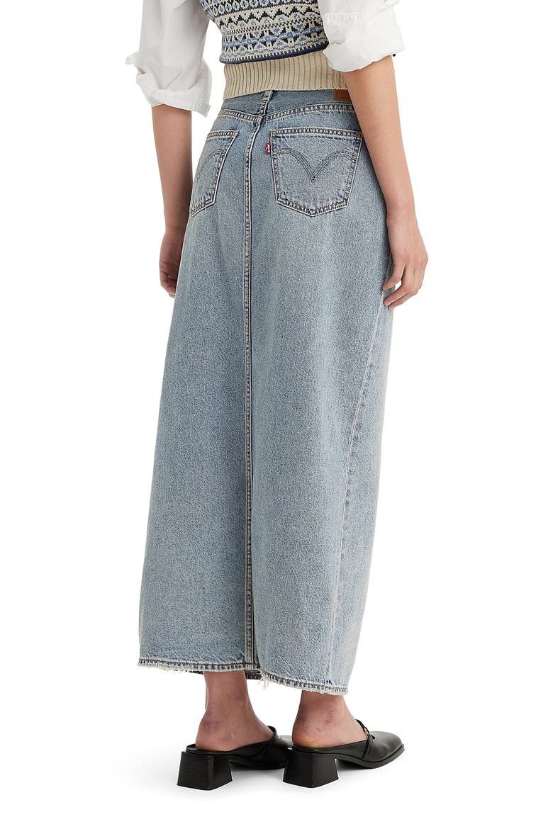 Ankle Column Denim Skirt, Alternate, color, SERAPHINA STRIPE CROWN BLUE