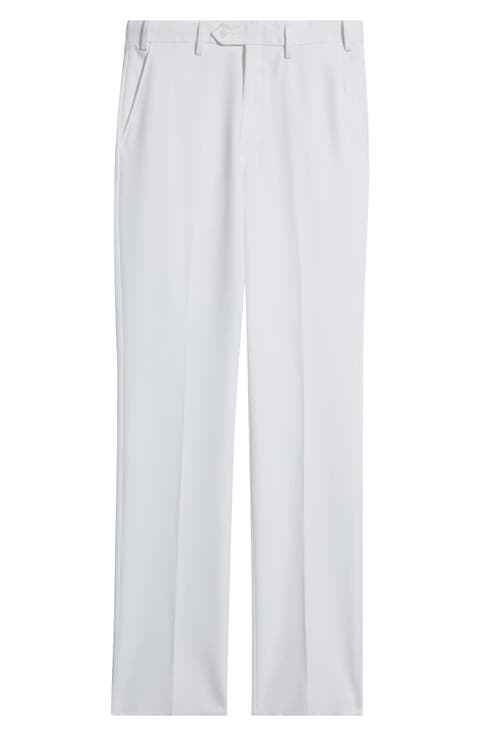 Microfiber Flat Front Pants