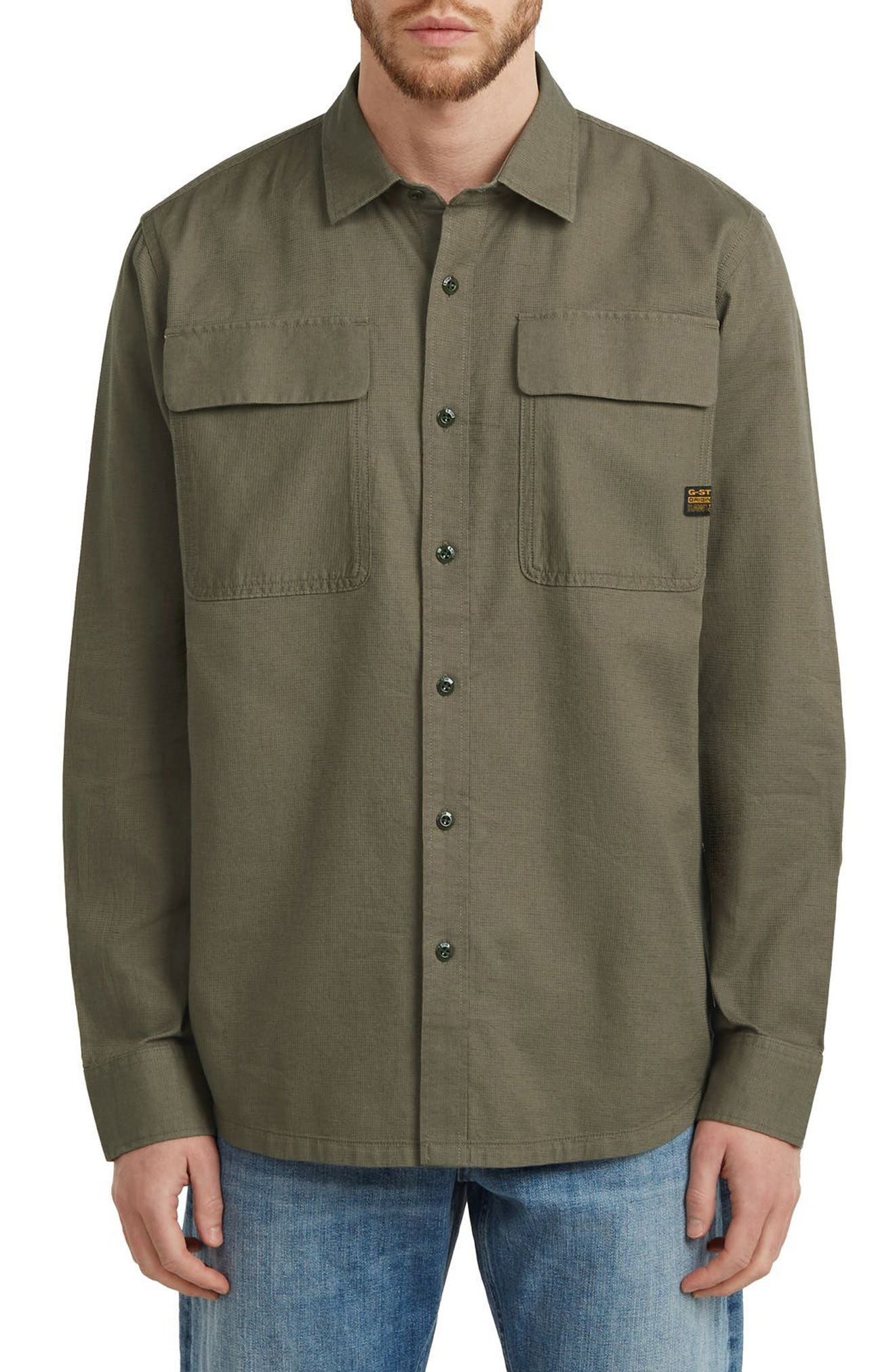 CPO Regular Fit Cotton & Linen Button-Up Shirt