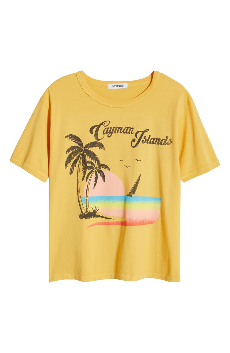 Daydreamer Cayman Islands Oversize Cotton Graphic T-Shirt, Alternate, color, Dusty Gold