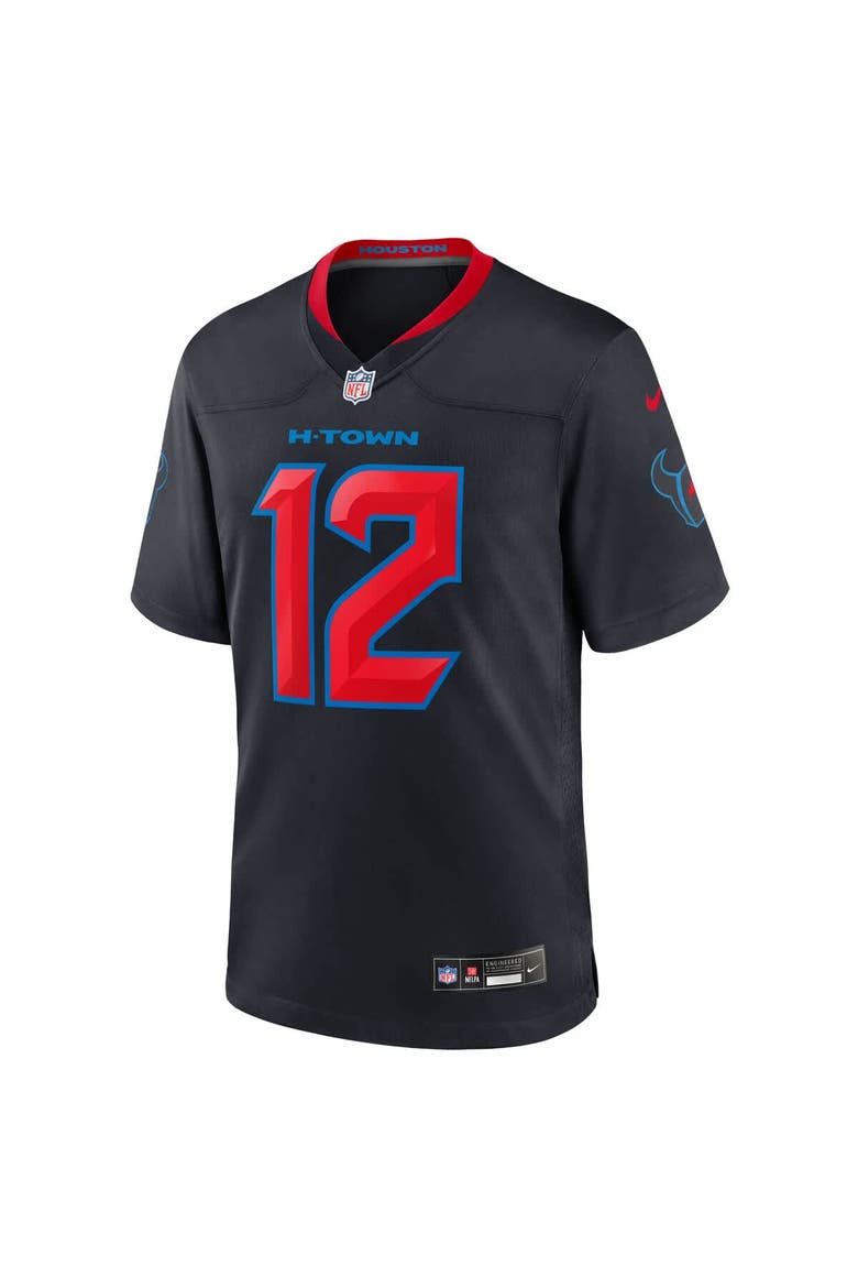 Men's Nike Nico Collins  Navy Houston Texans 2nd Alternate Game Jersey, Alternate, color, Navy