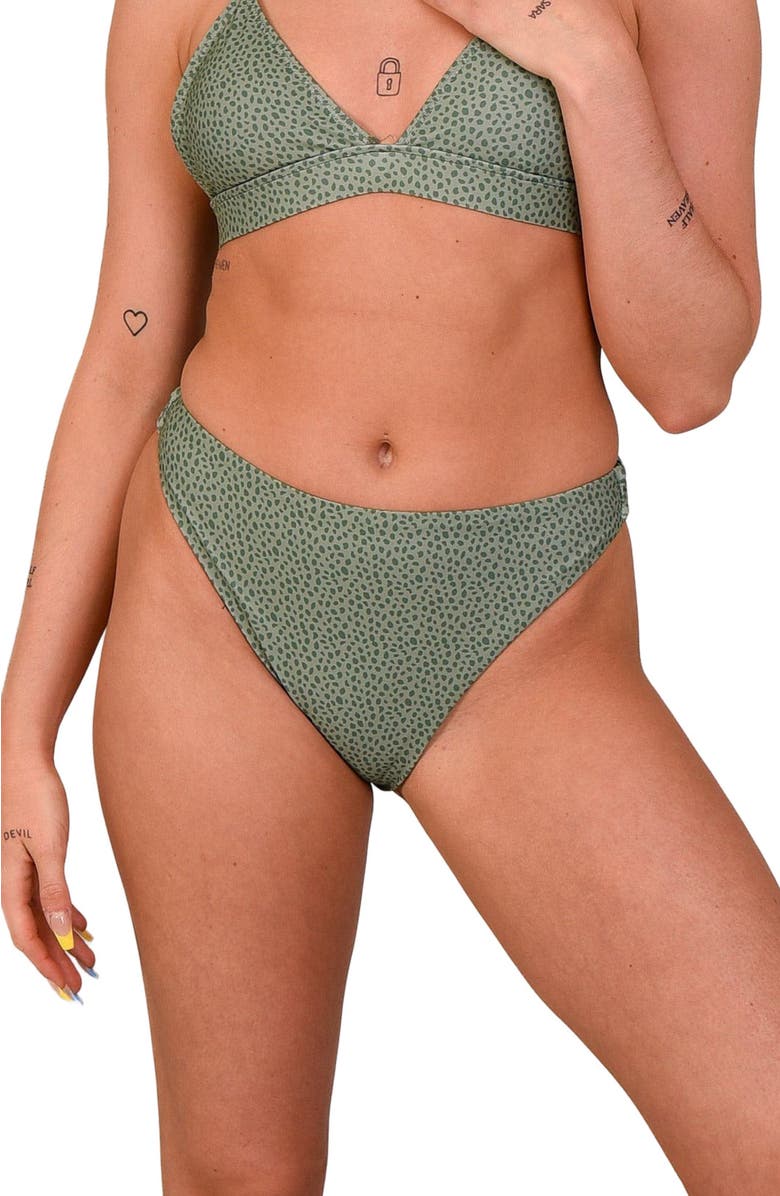 OOSC Sahara Sage Mile High Bikini Bottoms, Alternate, color, Sage