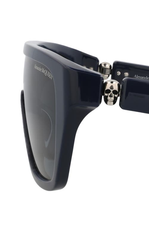 Alexander Mcqueen Shield-frame Recycled Acetate Sunglasses In Blue
