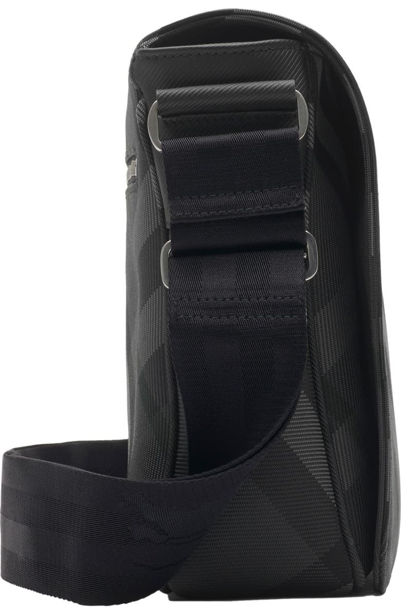 Burberry Grid Messenger Bag, Alternate, color, Charcoal Grey