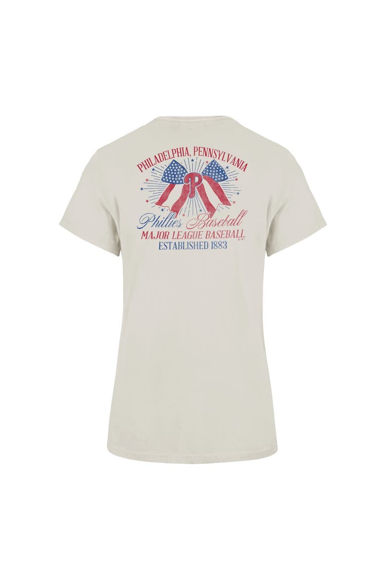Women's '47 Cream Philadelphia Phillies Bow Burst Frankie T-Shirt, Alternate, color, Cream
