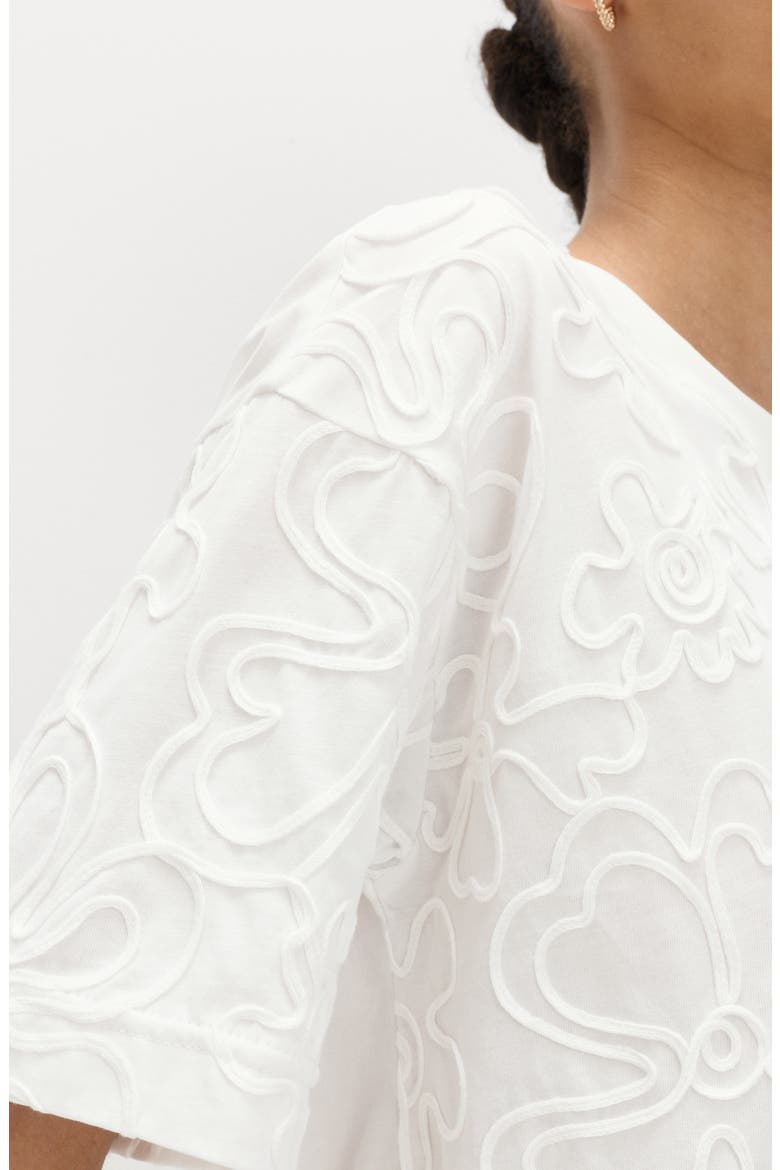 Boxy Appliqué T-Shirt, Alternate, color, SOFT WHITE