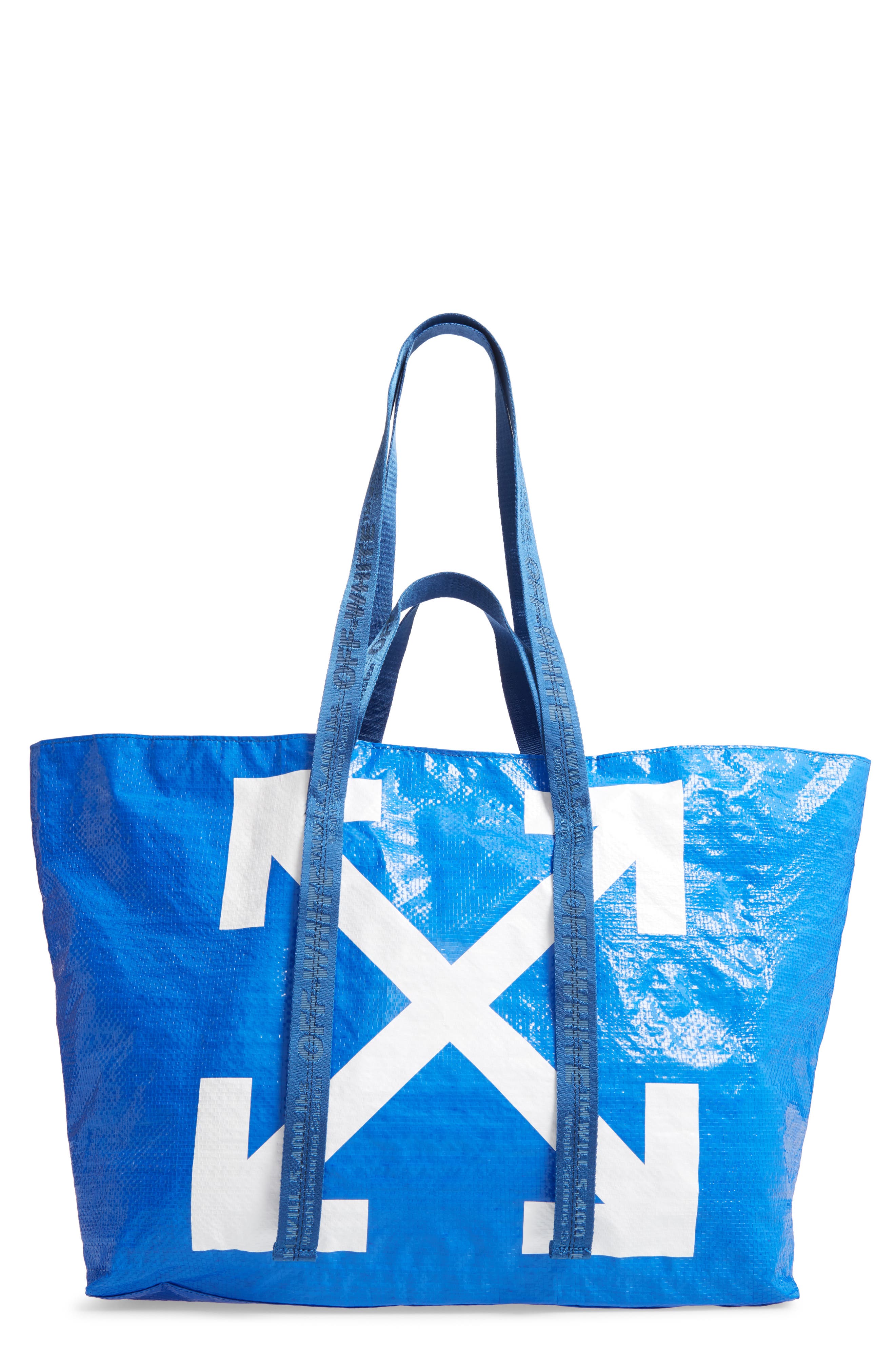 New Commercial Tote, Main, color, BLUE WHITE