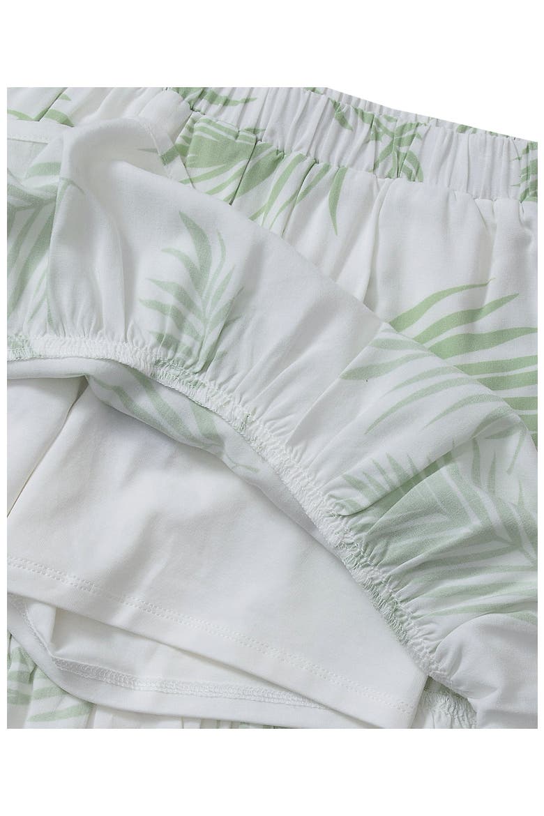 Girls Breezy Woven Skort, Alternate, color, Green Palm Leaves