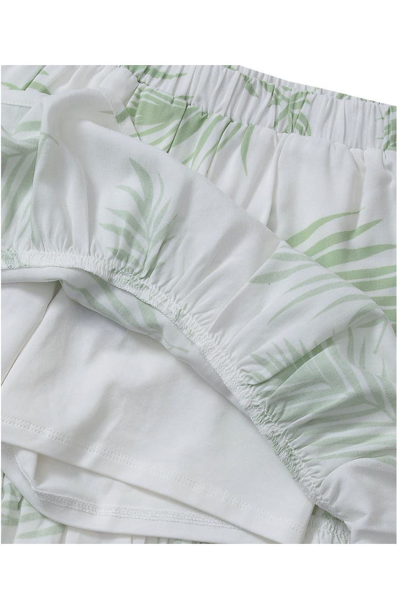 Lands' End Girls Breezy Woven Skort, Alternate, color, Green Palm Leaves