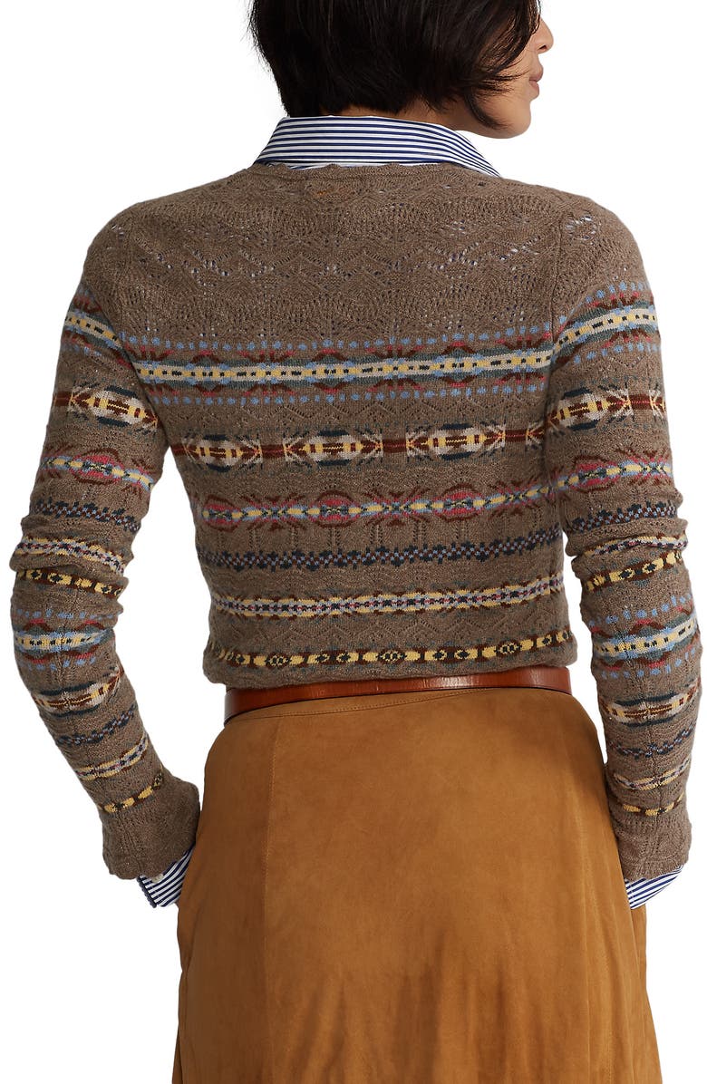 Polo Ralph Lauren Fair Isle Wool & Cashmere Sweater, Alternate, color,