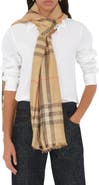 Burberry Metallic Wool & Silk Scarf