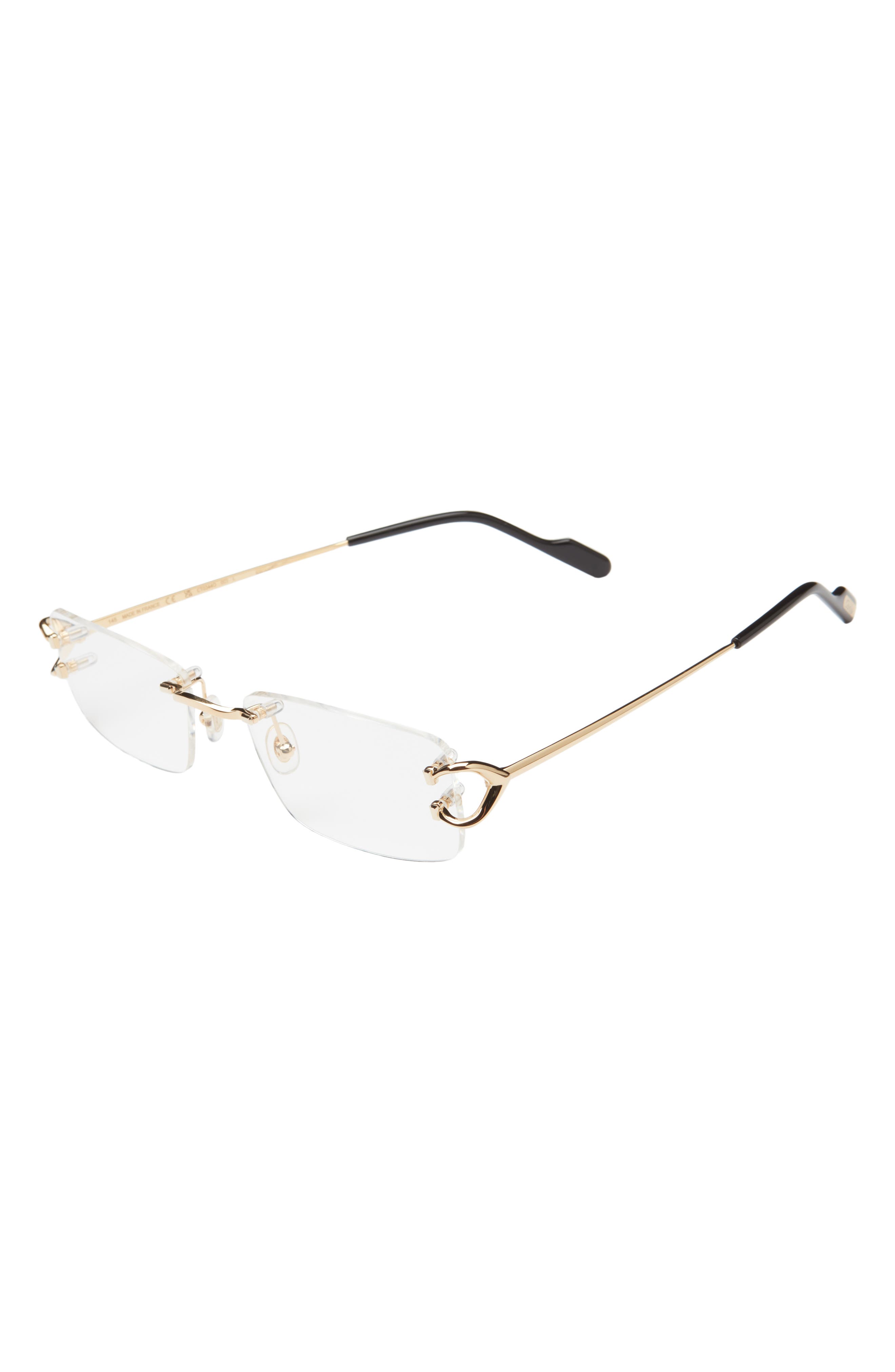 56mm Rimless Rectangular Reading Glasses (Men) | Nordstrom