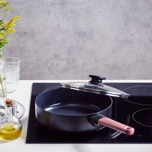 Brabantia Tasty+ 9.5" Sauté Pan With Lid, Nonstick Ceramic Coating In Black