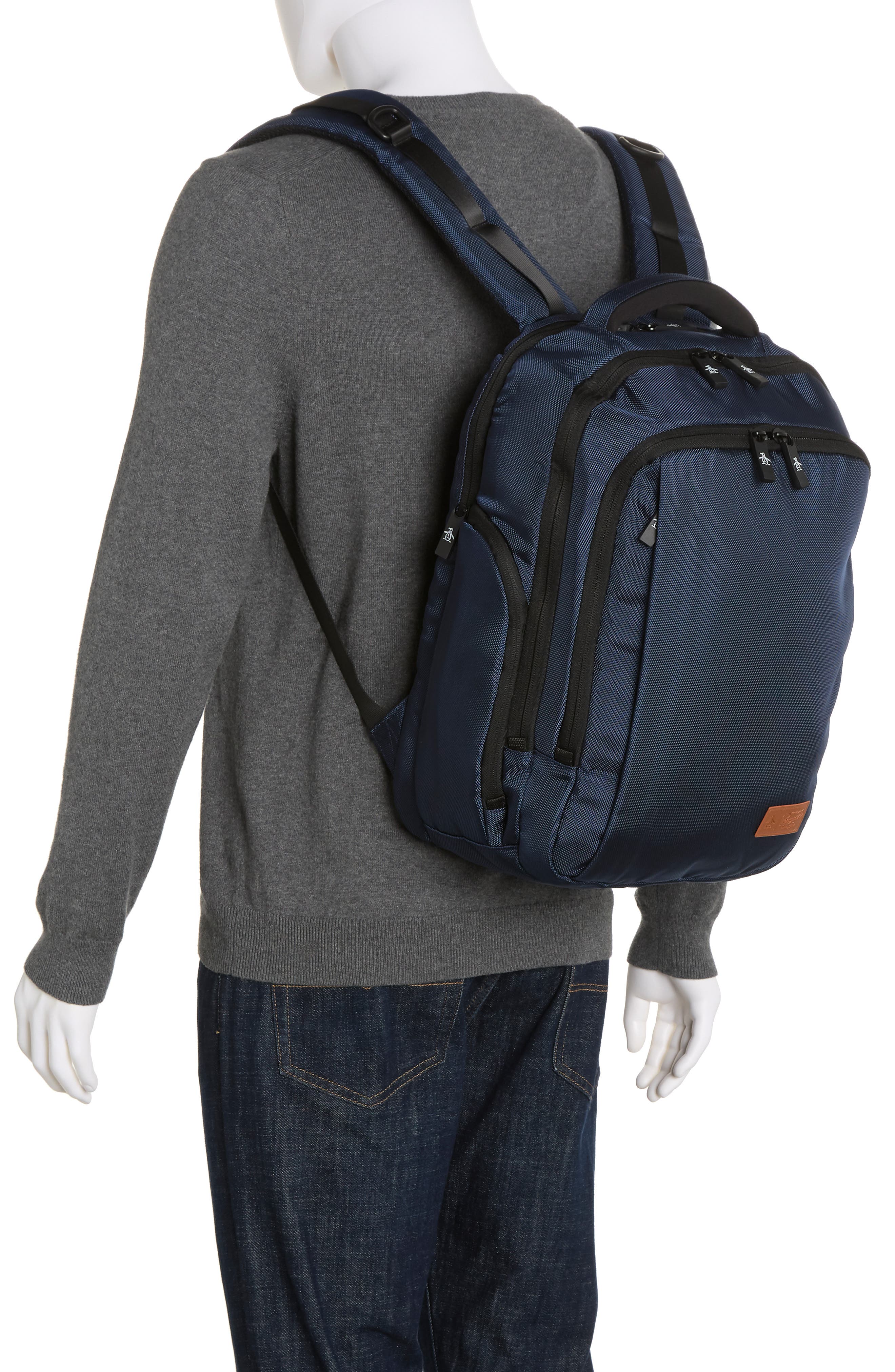 Original Penguin Business Backpack, Alternate, color, Navy