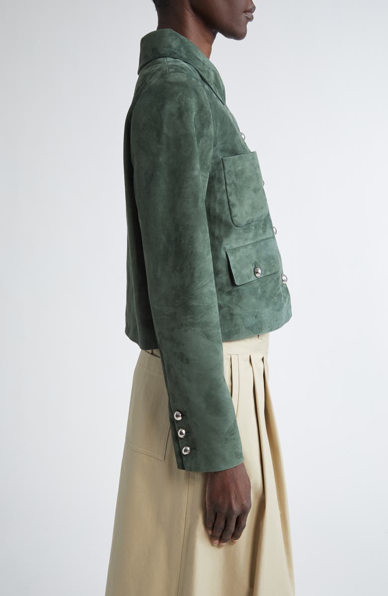Altuzarra Astley Suede Crop Jacket, Alternate, color, 