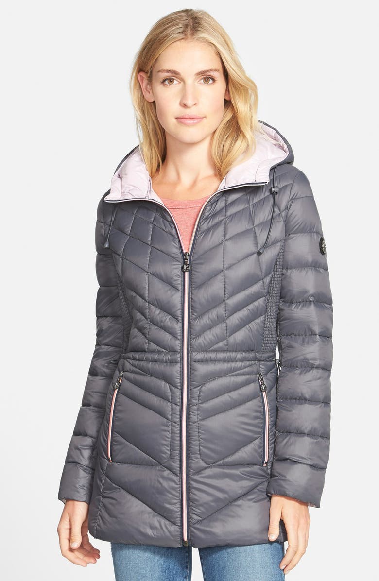 Bernardo Packable Hooded Coat with Down & PrimaLoft<sup>®</sup> Fill, Main, color, 