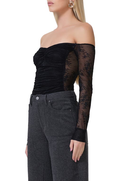 AFRM AFRM ODILLA LACE INSET OFF THE SHOULDER TOP 