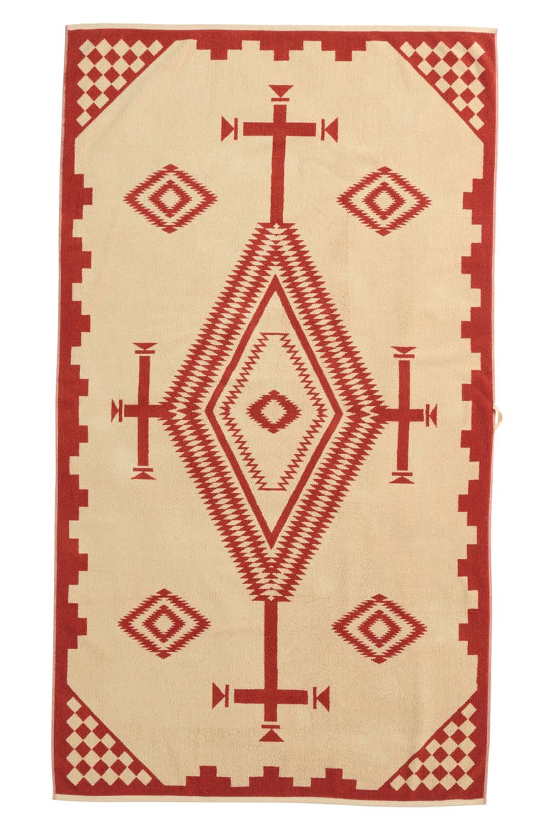 Oversized Jacquard Spa Towel, Alternate, color, LOS OJOS CORAL