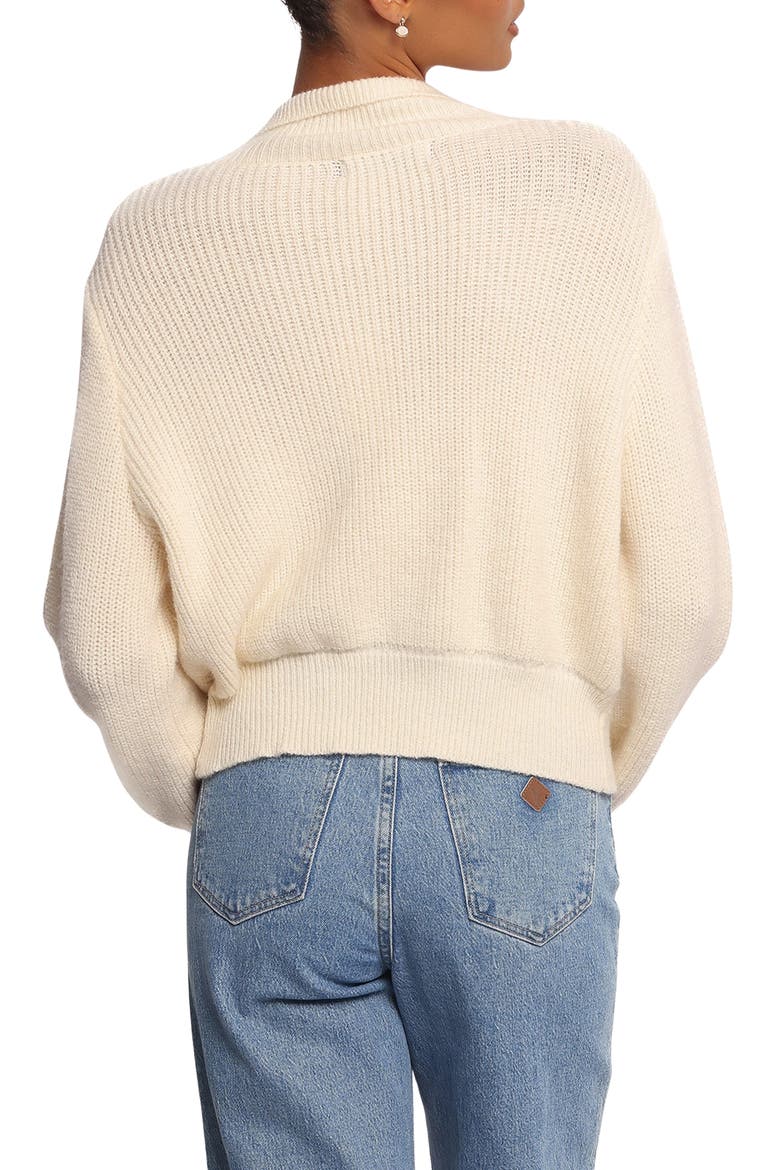Kourtney Rib Zip Cardigan, Alternate, color, CREAM