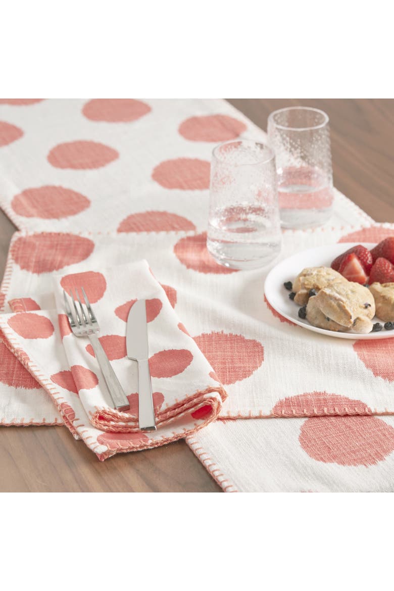 Dot Table Runner, Alternate, color, Pink