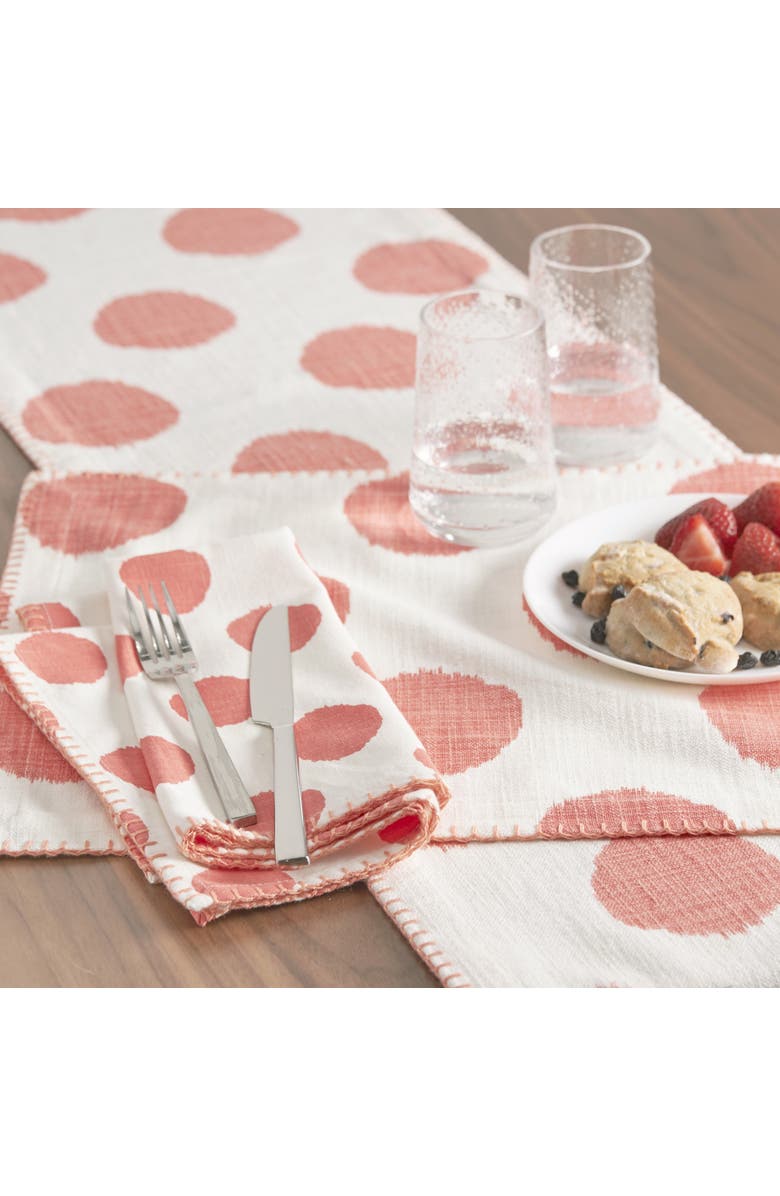 carol & frank Dot Table Runner, Alternate, color, Pink