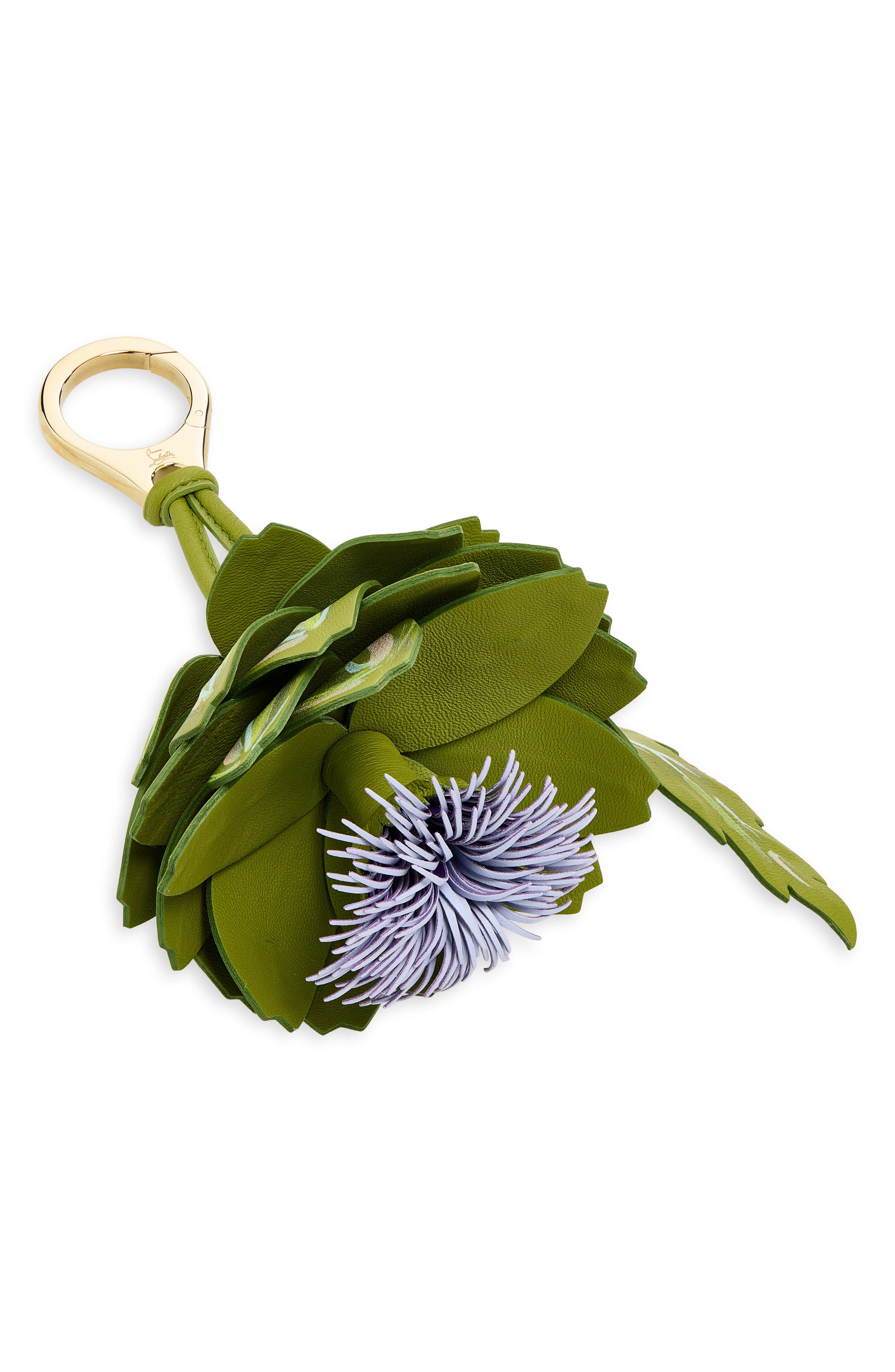Artichoke Leather Bag Charm, Alternate, color, M023 MULTI/ GOLD