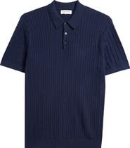 Nordstrom Cabled Cotton 
Cashmere Polo Sweater