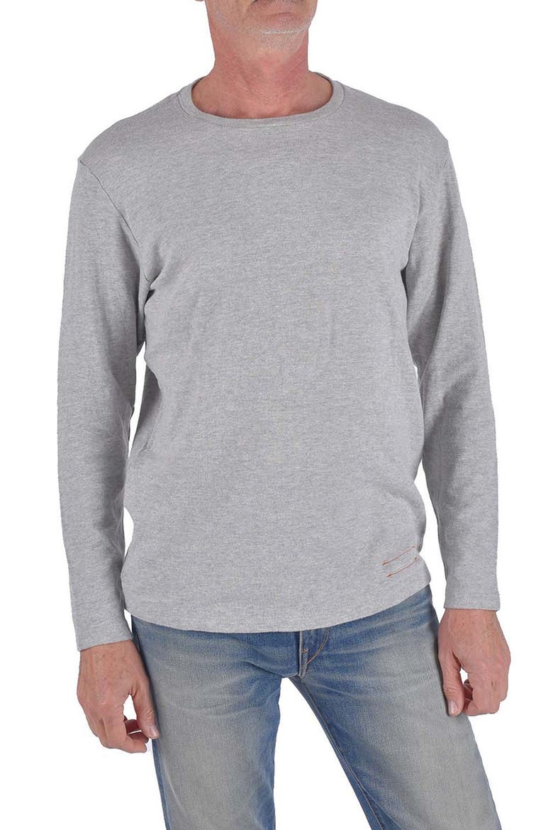 The Drill Crewneck Long Sleeve T-Shirt, Main, color, HEATHER GRAY