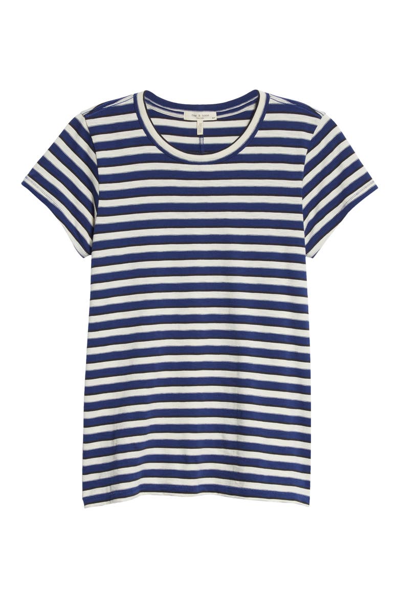 The Slub Stripe Organic Pima Cotton T-Shirt, Alternate, color, BLUE STRIPE