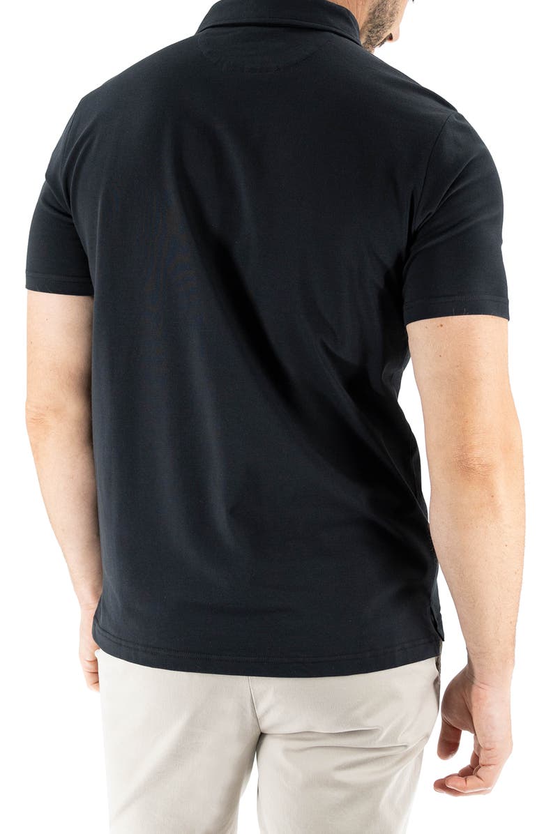 Devil-Dog Dungarees Feeder Stripe Polo, Alternate, color, Melange Black