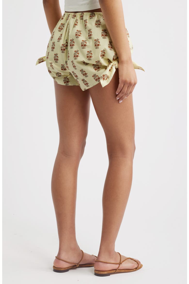 Uma Organic Cotton Shorts, Alternate, color, DANDELION GROVE