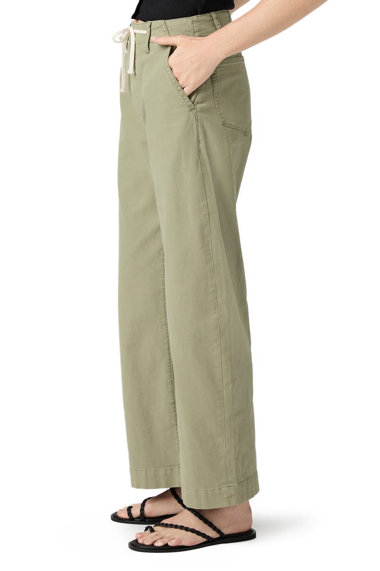 Arellia Drawstring High Waist Ankle Barrel Leg Trouser Jeans, Alternate, color, VINTAGE OAK MOSS