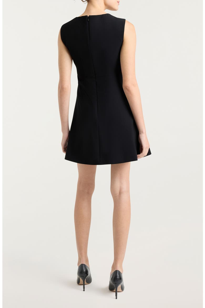 Jo Rhinestone Bow Dress, Alternate, color, BLACK/IVORY