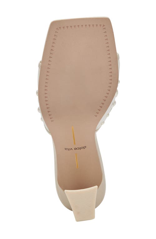 Dolce Vita Narda Pearl Womens Laceless Man Made Mule Sandals In Ivory Mesh