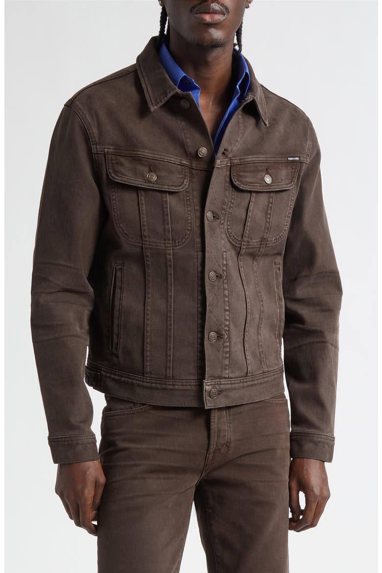 Icon Western Corduroy Jacket, Main, color, DARK CHOCOLATE