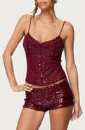 EDIKTED Azelia Bead & Sequin Camisole
