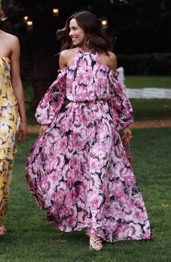 Petal & Pup Hilary Floral Cold Shoulder Long Sleeve Maxi Petal & Pup Hilary Floral Cold Shoulder Long Sleeve Maxi