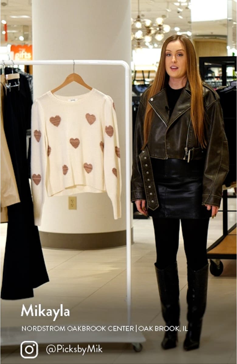 Annabelle Metallic Heart Sweater, sales video thumbnail