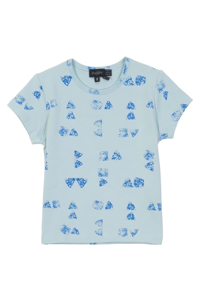 Puddles Faded Art Loose Fit Crew Neck T-Shirt, Main, color, Sage