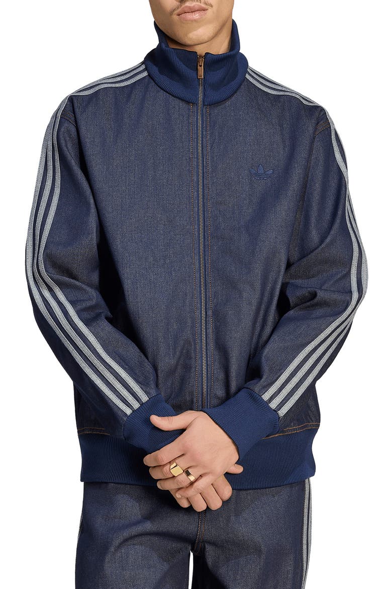 Denim Track Jacket, Main, color, INDIGO DENIM