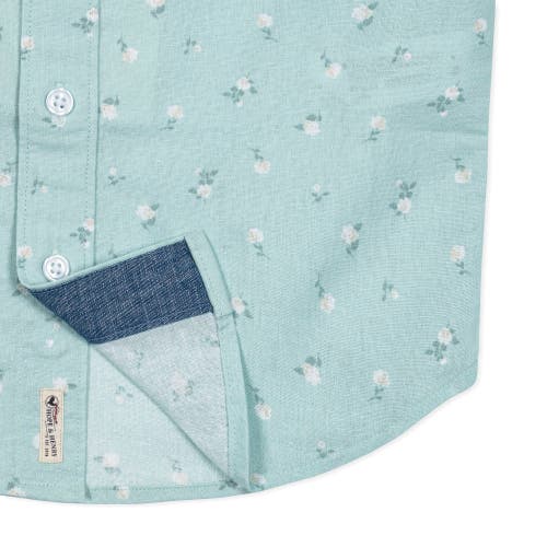 Shop Hope & Henry Boys' Linen Short Sleeve Button Down Shirt, Kids In Tea Room Floral