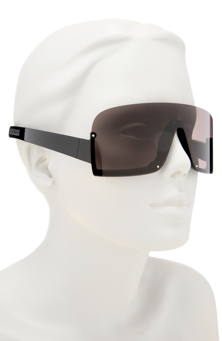 Gucci 99mm Shield Sunglasses, Alternate, color,